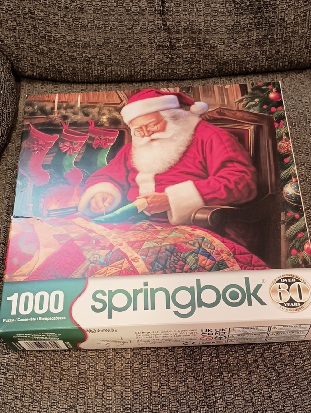 Springbok 1000pc Santa Quilting Puzzle - 24" X 30"